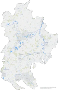 Map of VC30 Bedfordshire showing its standing waters