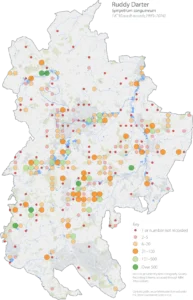 Ruddy Darter Bedfordshire distribution map